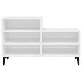 Scarpiera Bianco Lucido 102x36x60 cm in Legno truciolato