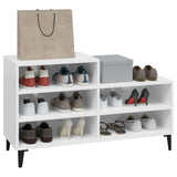 Scarpiera Bianco Lucido 102x36x60 cm in Legno truciolato