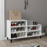 Scarpiera Bianco Lucido 102x36x60 cm in Legno truciolato
