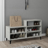 Scarpiera Grigio Cemento 102x36x60 cm in Legno truciolato