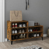 Scarpiera Rovere Fumo 102x36x60 cm in Legno truciolato