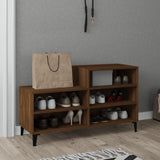 Scarpiera Rovere Marrone 102x36x60 cm in Legno truciolato