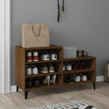 Scarpiera Rovere Marrone 102x36x60 cm in Legno truciolato