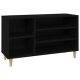 Scarpiera Nera 102x36x60 cm in Legno truciolato