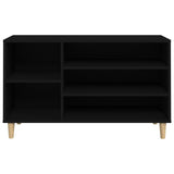 Scarpiera Nera 102x36x60 cm in Legno truciolato