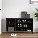 Scarpiera Nera 102x36x60 cm in Legno truciolato