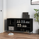 Scarpiera Nera 102x36x60 cm in Legno truciolato