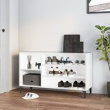 Scarpiera Bianco Lucido 102x36x60 cm in Legno truciolato