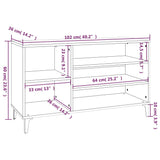 Scarpiera Grigio Sonoma 102x36x60 cm in Legno truciolato
