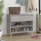 Scarpiera Grigio Cemento 70x36x60 cm in Legno truciolato