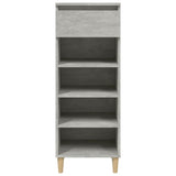 Scarpiera Grigio Cemento 40x36x105 cm in Legno truciolato