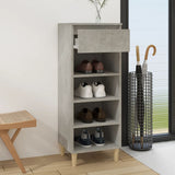 Scarpiera Grigio Cemento 40x36x105 cm in Legno truciolato