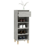 Scarpiera Grigio Cemento 40x36x105 cm in Legno truciolato