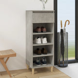 Scarpiera Grigio Cemento 40x36x105 cm in Legno truciolato