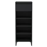 Scarpiera Nera 40x36x105 cm in Legno truciolato