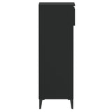 Scarpiera Nera 40x36x105 cm in Legno truciolato