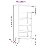 Scarpiera Nera 40x36x105 cm in Legno truciolato