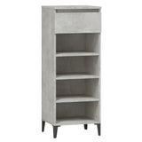 Scarpiera Grigio Cemento 40x36x105 cm in Legno truciolato