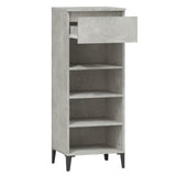 Scarpiera Grigio Cemento 40x36x105 cm in Legno truciolato