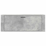 Scarpiera a Muro Grigio Cemento100x35x38cm in Legno truciolato