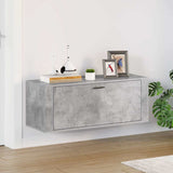 Scarpiera a Muro Grigio Cemento100x35x38cm in Legno truciolato