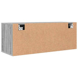 Scarpiera a Muro Grigio Sonoma 100x35x38cm in Legno truciolato