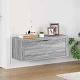 Scarpiera a Muro Grigio Sonoma 100x35x38cm in Legno truciolato