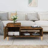 Tavolino da Salotto Rovere Fumo 100x50x45 cm Legno truciolato