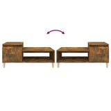 Tavolino da Salotto Rovere Fumo 100x50x45 cm Legno truciolato