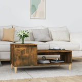 Tavolino da Salotto Rovere Fumo 100x50x45 cm Legno truciolato