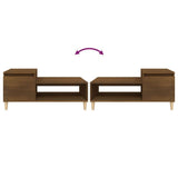 Tavolino da Salotto Rovere Marrone100x50x45cm Legno truciolato