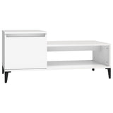 Tavolino da Salotto Bianco 100x50x45 cm in Legno truciolato