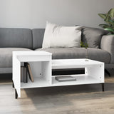 Tavolino da Salotto Bianco 100x50x45 cm in Legno truciolato