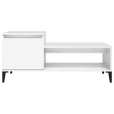 Tavolino da Salotto Bianco 100x50x45 cm in Legno truciolato