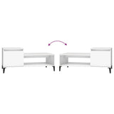 Tavolino da Salotto Bianco 100x50x45 cm in Legno truciolato