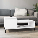 Tavolino da Salotto Bianco 100x50x45 cm in Legno truciolato