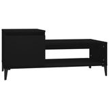 Tavolino da Salotto Nero 100x50x45 cm in Legno truciolato