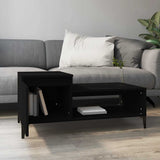 Tavolino da Salotto Nero 100x50x45 cm in Legno truciolato