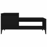 Tavolino da Salotto Nero 100x50x45 cm in Legno truciolato