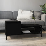 Tavolino da Salotto Nero 100x50x45 cm in Legno truciolato