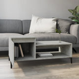 Tavolino Salotto Grigio Cemento 100x50x45 cm Legno truciolato