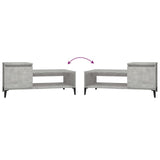 Tavolino Salotto Grigio Cemento 100x50x45 cm Legno truciolato