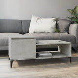 Tavolino Salotto Grigio Cemento 100x50x45 cm Legno truciolato