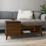 Tavolino da Salotto Rovere Marrone100x50x45cm Legno truciolato