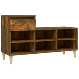 Scarpiera Rovere Fumo 102x36x60 cm in Legno truciolato
