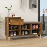 Scarpiera Rovere Fumo 102x36x60 cm in Legno truciolato