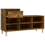 Scarpiera Rovere Fumo 102x36x60 cm in Legno truciolato