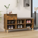 Scarpiera Rovere Fumo 102x36x60 cm in Legno truciolato