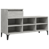 Scarpiera Grigio Cemento 102x36x60 cm in Legno truciolato