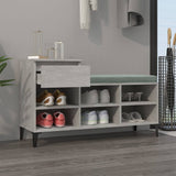 Scarpiera Grigio Cemento 102x36x60 cm in Legno truciolato